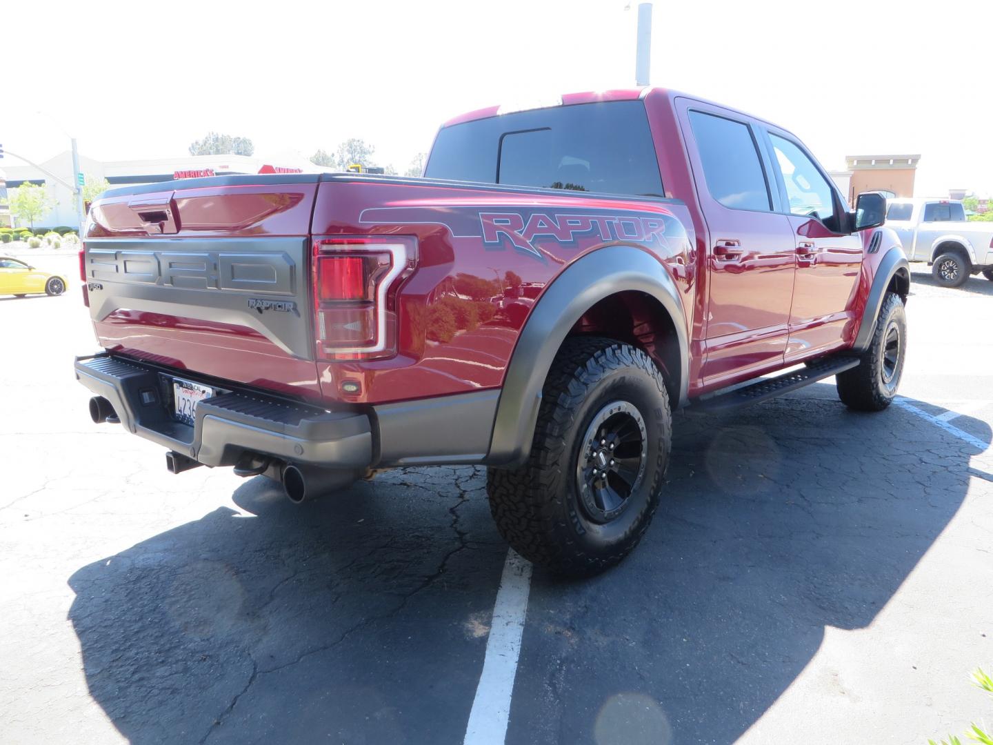 2018 MAROON /BLACK Ford F-150 Raptor SuperCrew 4WD (1FTFW1RG0JF) with an 3.5L engine, automatic transmission, located at 2630 Grass Valley Highway, Auburn, CA, 95603, (530) 508-5100, 38.937893, -121.095482 - Clean Raptor featuring a set of Eibach front springs, 37" BFG KO2 tires, and led fog lights. - Photo#4